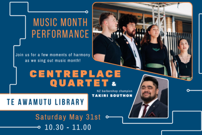 Music Month: Centreplace Quartet at Te Awamutu