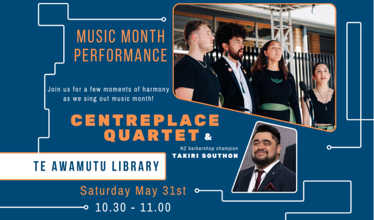 Music Month: Centreplace Quartet at Te Awamutu