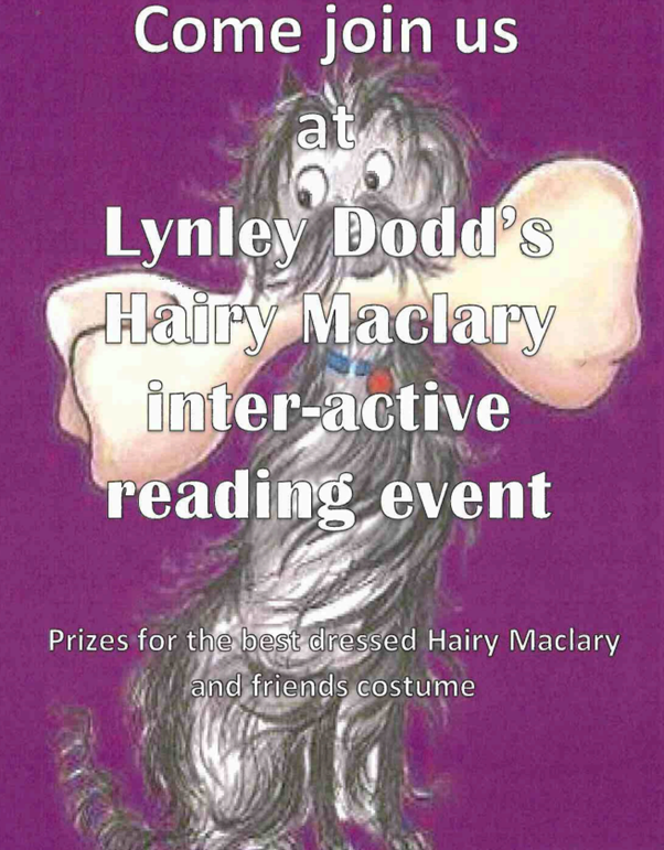 Hairy Maclary inter-active reading event.with Altrusa Te Awamutu