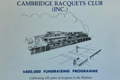 Cambridge Racquets Club $400 000 fundraising programme