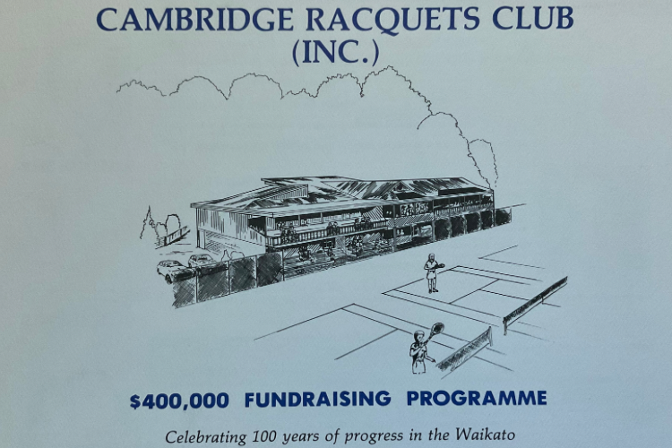 Cambridge Racquets Club $400 000 fundraising programme