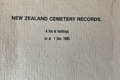 New Zealand Cemetery Records