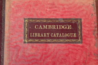 Cambridge Library Catalogue Cover Block