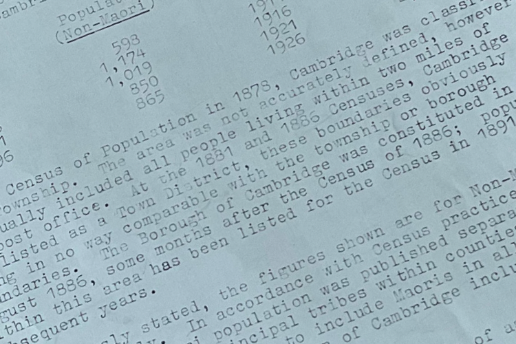 Population of Cambridge 1875 to 1926