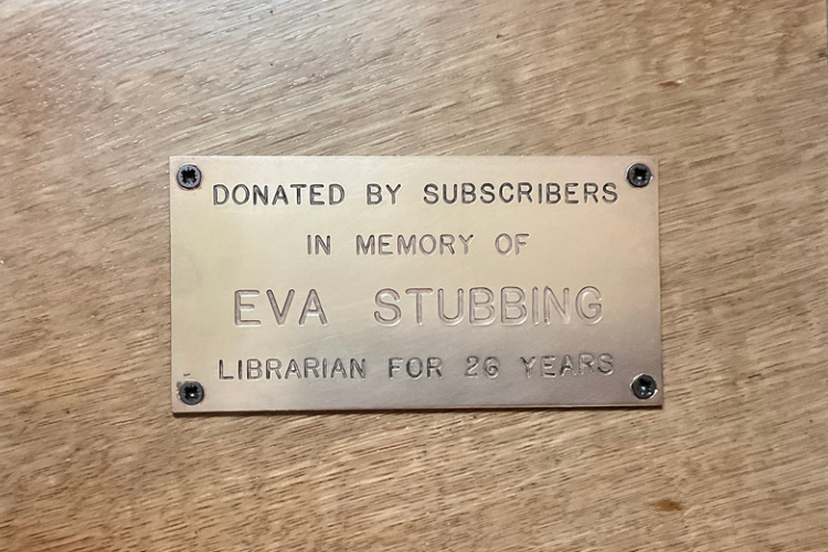 Eva Stubbing Plaque